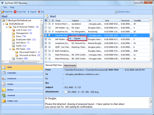 Export OST2PST Software 6.0