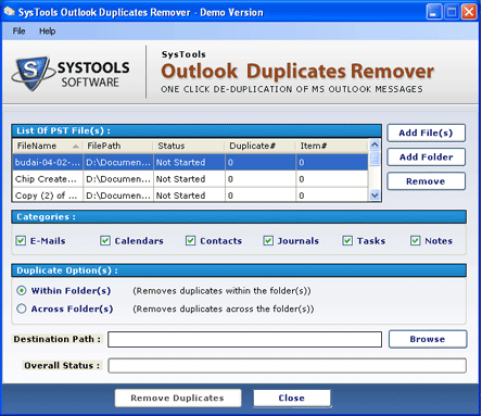 Outlook Duplicates Remover Tool